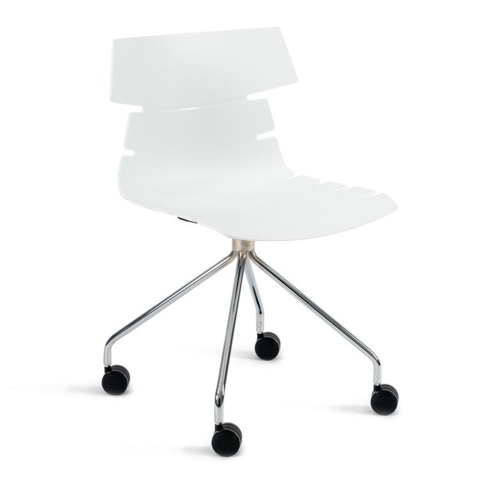 Набор из двух офисных стульев Hansen белого цвета