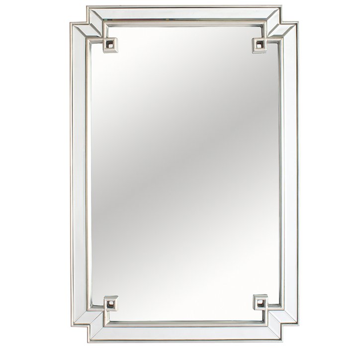Настенное зеркало Астрид Силвер в граненой раме с зеркальным слоем