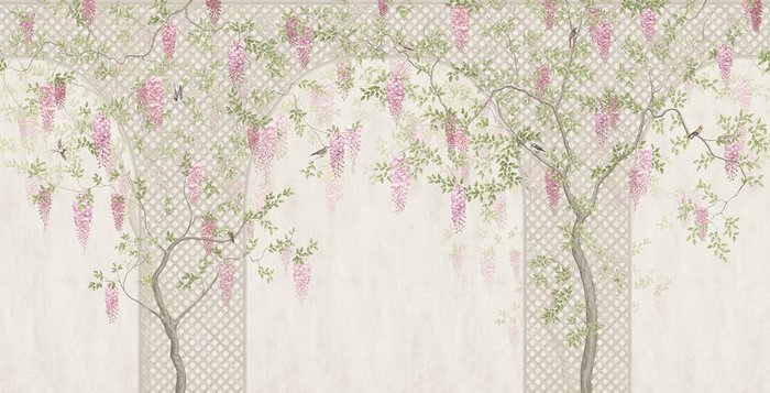 Фотообои Wisteria бежевого цвета