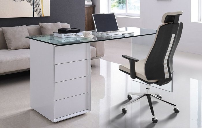 Стол письменный San Francisco белого цвета - купить Письменные столы по цене 98250.0