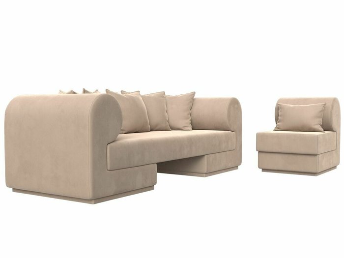 Набор мягкой мебели Кипр 2 бежевого цвета - лучшие Комплекты мягкой мебели в INMYROOM