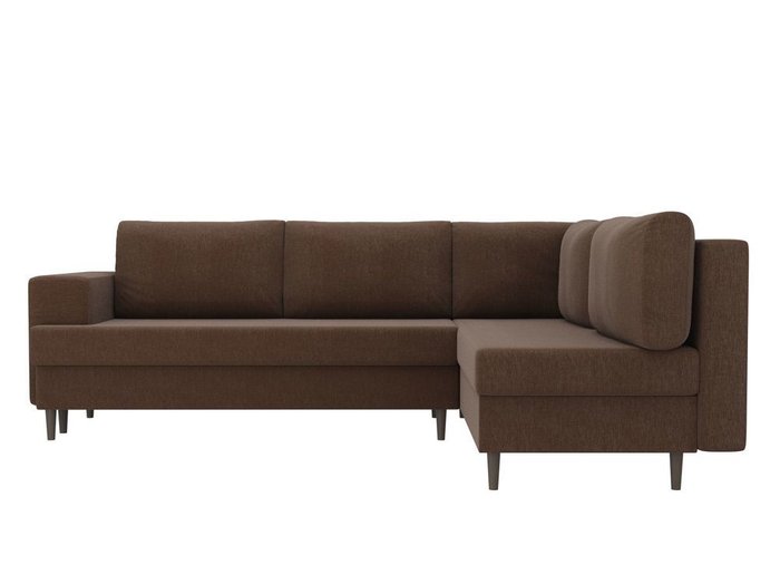 Угловой диван-кровать Сильвана коричневого цвета - купить Угловые диваны по цене 48990.0