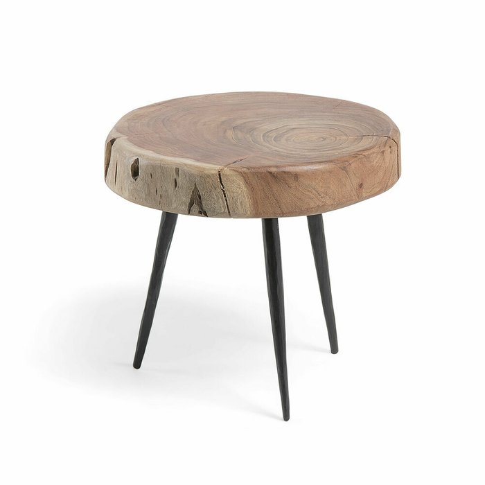 Кофейный столик Rousy с деревянной столешницей 