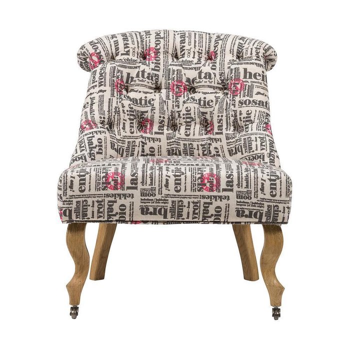 Кресло Amelie French из высококачественной ткани серого цвета