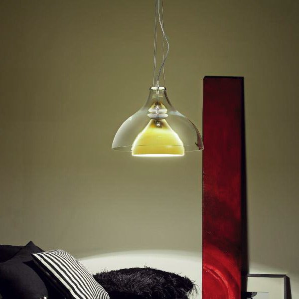 Подвесной светильник Vistosi ALMA с плафоном из стекла белого цвета - купить Подвесные светильники по цене 31880.0