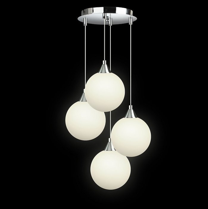 Подвесной светильник с белыми плафонами - купить Подвесные светильники по цене 3265.0