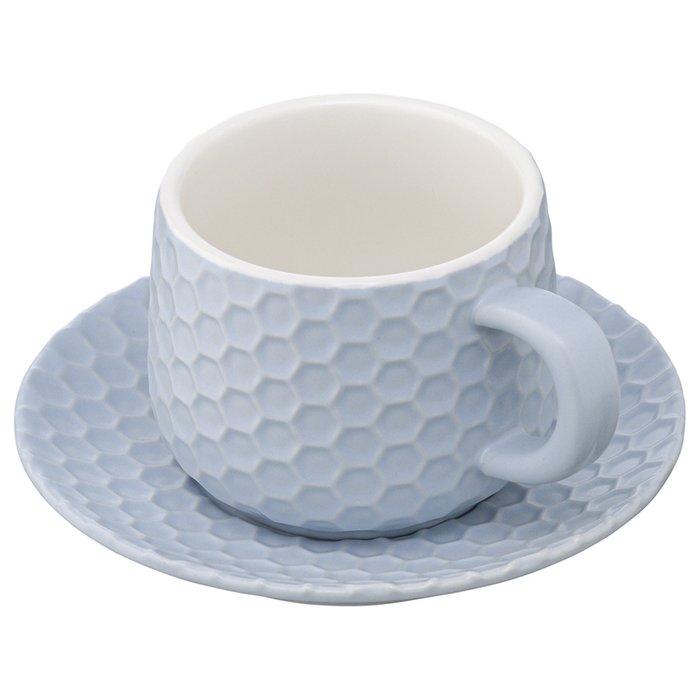 Чайная пара marshmallow, 300 мл, голубая - лучшие Для чая и кофе в INMYROOM