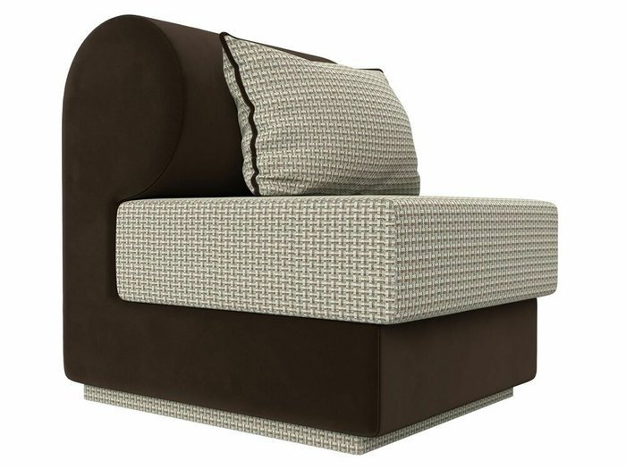 Кресло Кипр коричнево-бежевого цвета - лучшие Интерьерные кресла в INMYROOM