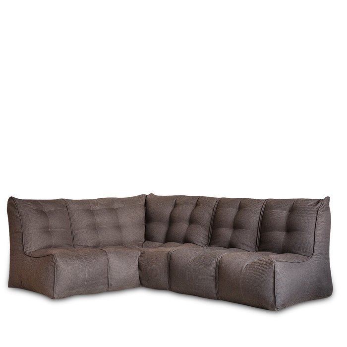 Угловой модульный диван Shape коричневого цвета