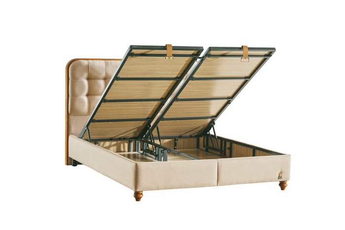Кровать с подъёмным механизмом Latex Master 180х200 бежевого цвета - купить Кровати для спальни по цене 293800.0