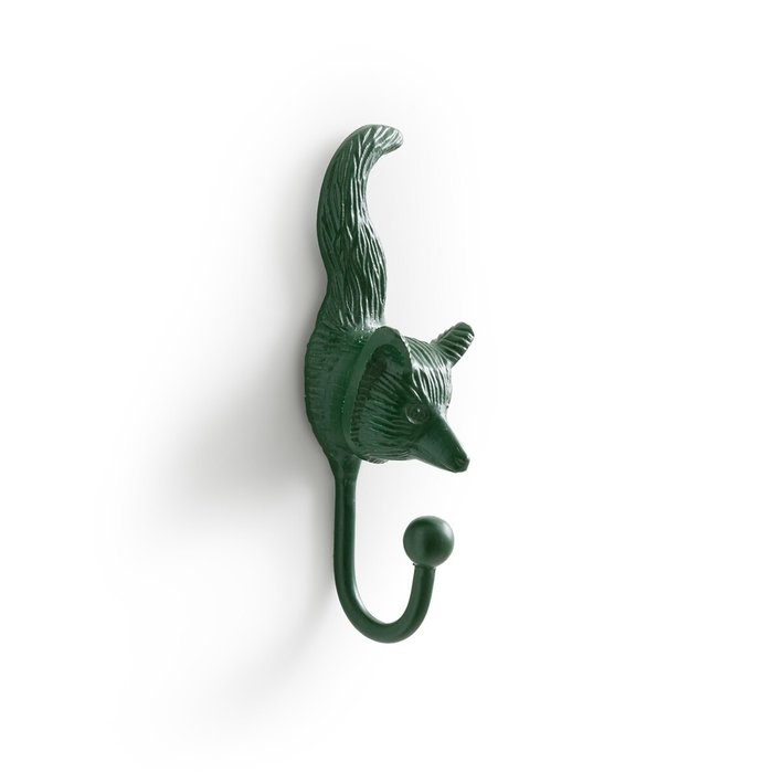 Вешалка настенная в виде лисы Malou зеленого цвета - купить Крючки по цене 1894.0