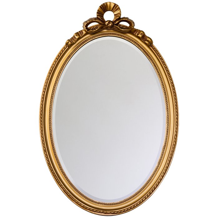 Зеркало настенное Полин в раме золотого цвета с эффектом патины 