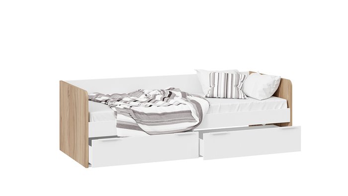 Кровать Порто 80х200 белого цвета без подъемного механизма - купить Одноярусные кроватки по цене 3.0