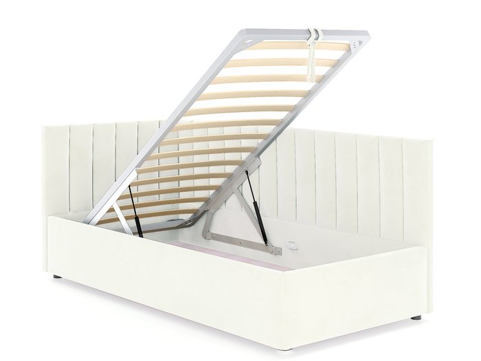 Кровать Negga Mellisa 90х200 белого цвета с подъемным механизмом левая - лучшие Кровати для спальни в INMYROOM