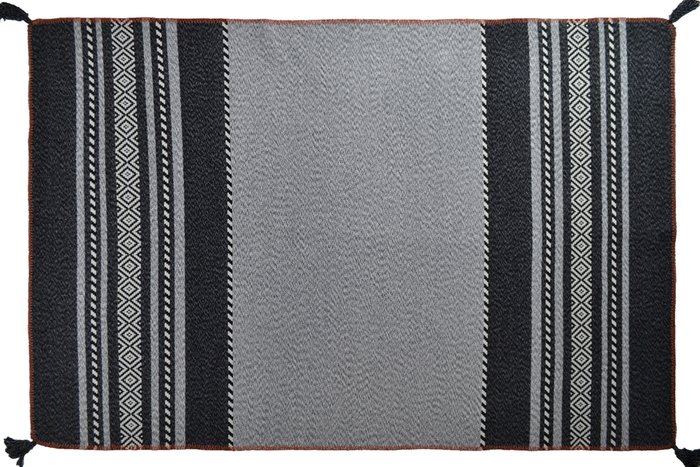 Ковер серого цвета из хлопка 80x150 