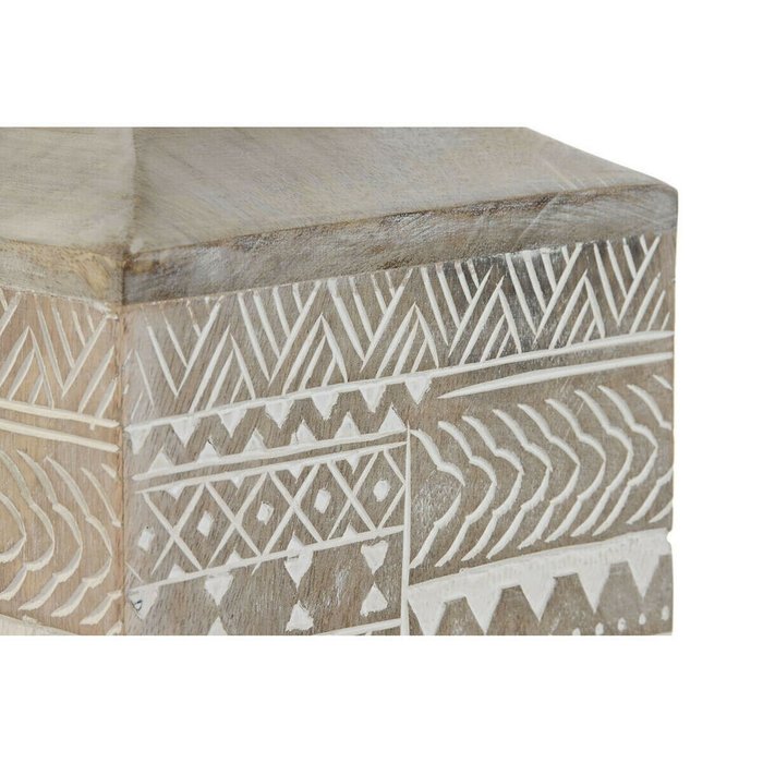 Ваза Белый Натуральный Древесина манго Колониальный 18 x 18 x 30,5 cm - купить Вазы  по цене 6869.0