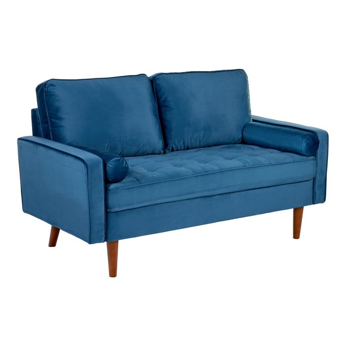 Диван Scott двухместный синего цвета - купить Прямые диваны по цене 50270.0