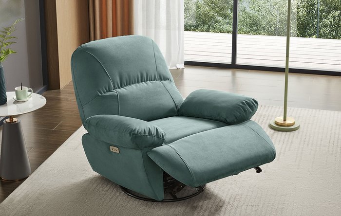 Кресло-реклайнер Beverly темно-бирюзового цвета - лучшие Интерьерные кресла в INMYROOM