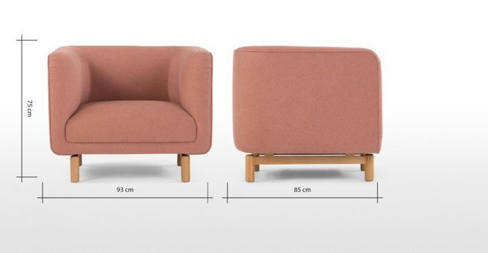 Кресло Tribeca розового цвета - лучшие Интерьерные кресла в INMYROOM
