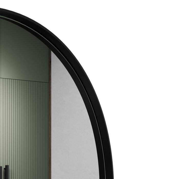 Дизайнерское настенное зеркало Nolvis M в тонкой металлической раме черного цвета - лучшие Настенные зеркала в INMYROOM