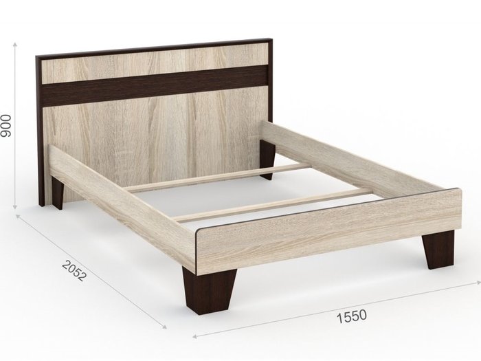 Кровать Эшли 140х200 бежевого цвета - купить Кровати для спальни по цене 10465.0
