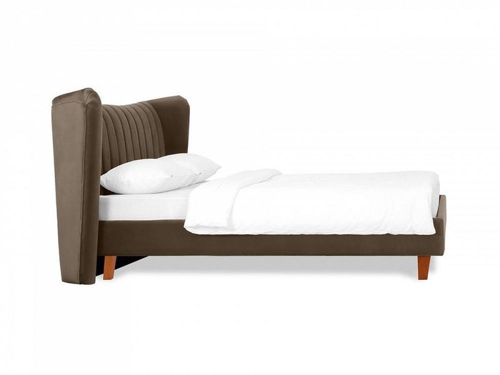 Кровать Queen II Agata L 160х200 темно-коричневого цвета - лучшие Кровати для спальни в INMYROOM
