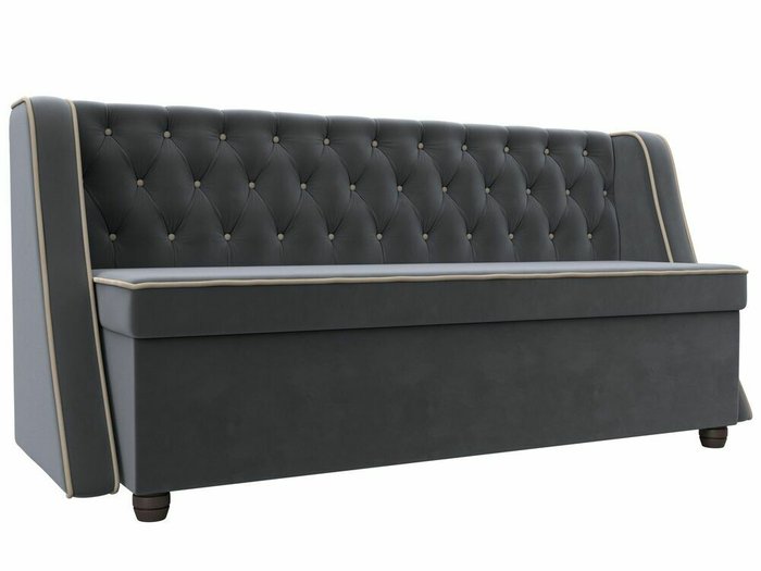 Кухонный прямой диван Лофт серого цвета