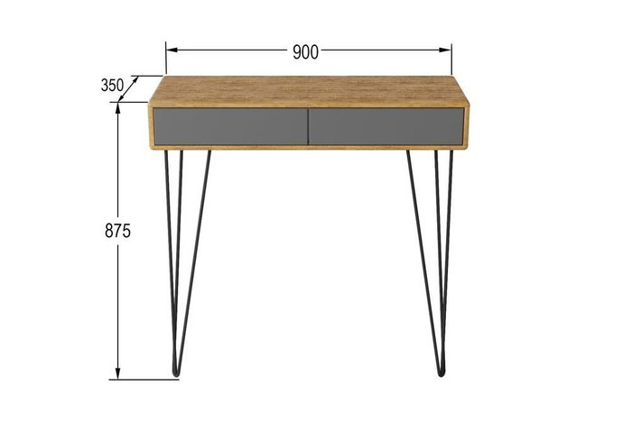 Стол-консоль Телфорд цвета дуб американский  - купить Консольные столы по цене 13450.0