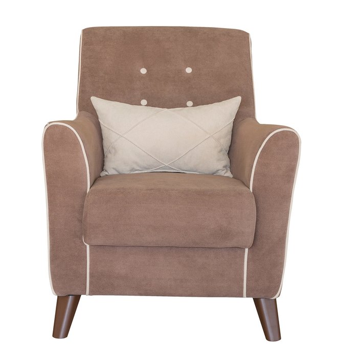 Кресло Френсис в обивке из велюра коричневого цвета - лучшие Интерьерные кресла в INMYROOM
