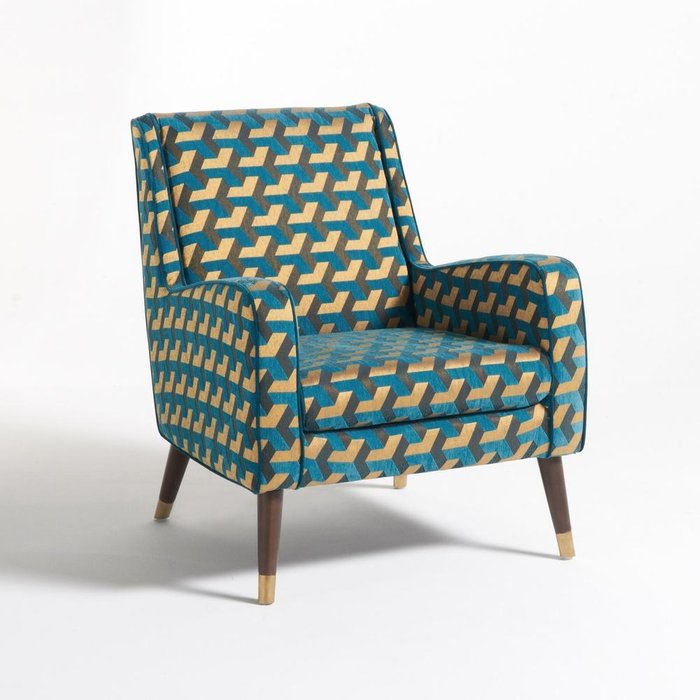 Кресло Wilde Y сине-желтого цвета - купить Интерьерные кресла по цене 28350.0
