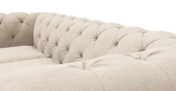 Трехместный диван Chesterfield Lux серый - лучшие Прямые диваны в INMYROOM