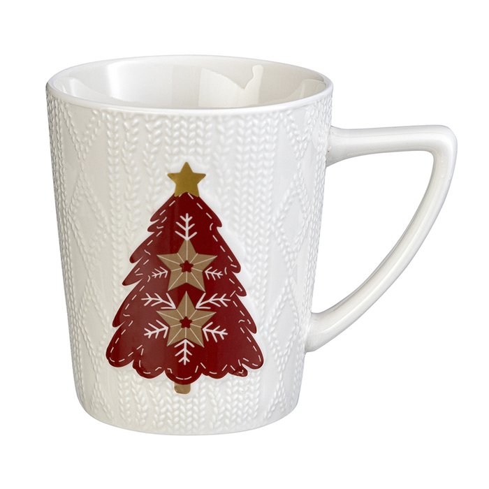 Набор из двух кружек Joyful Christmas белого цвета - купить Чашки по цене 1490.0