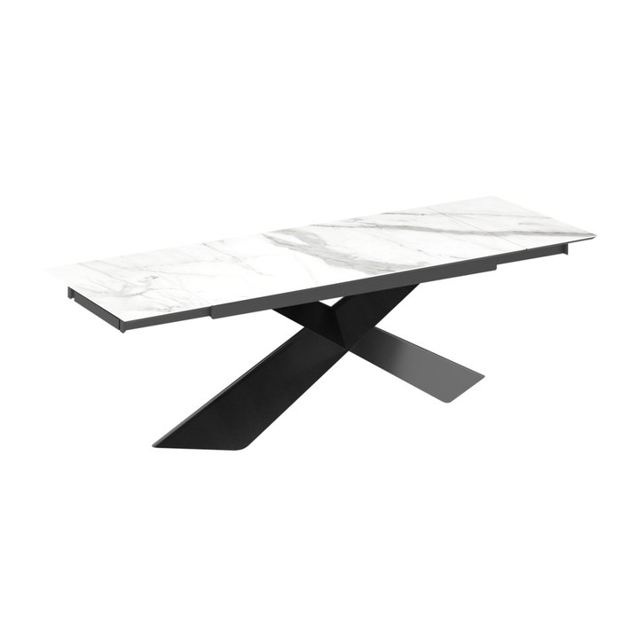 Обеденный раздвижной стол Turon 4 бело-черного цвета