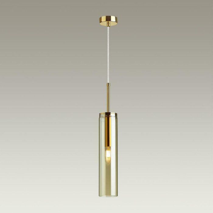 Подвесной светильник Klum янтарного цвета - лучшие Подвесные светильники в INMYROOM