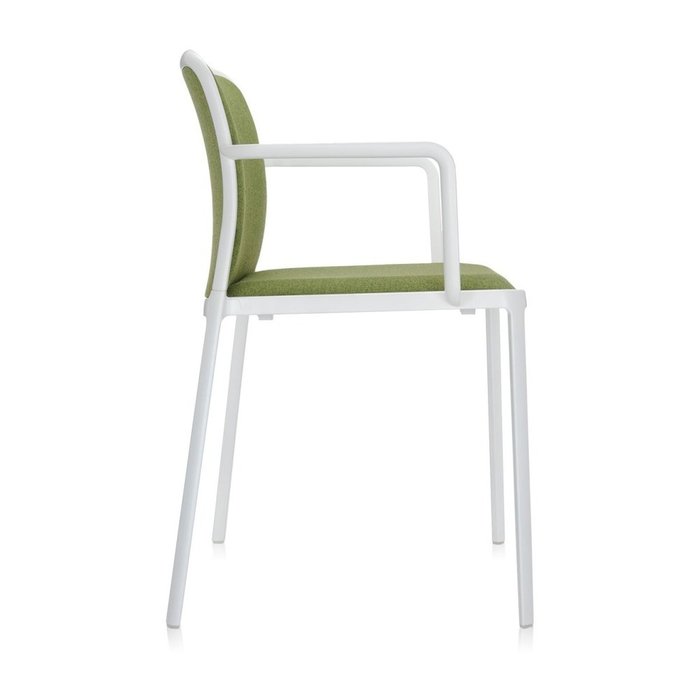 Стул Audrey Soft зеленого цвета с подлокотниками - лучшие Обеденные стулья в INMYROOM