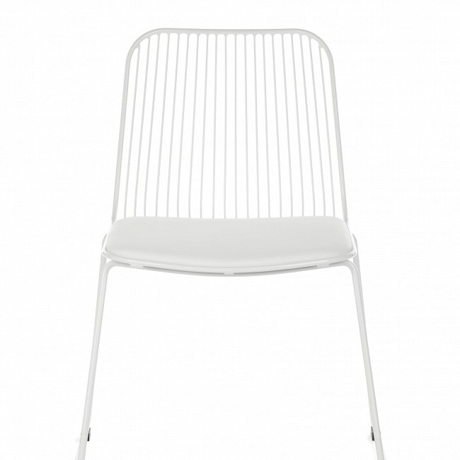 Стул со стальным каркасом белого цвета - лучшие Обеденные стулья в INMYROOM