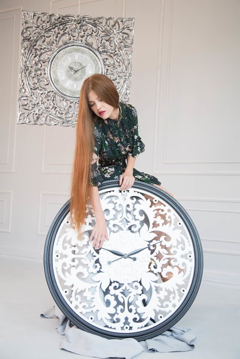 Настенные часы REFINED white-black - лучшие Часы в INMYROOM