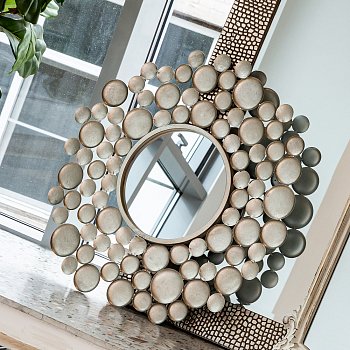 Настенное зеркало Портобелло цвета матового серебра - лучшие Настенные зеркала в INMYROOM