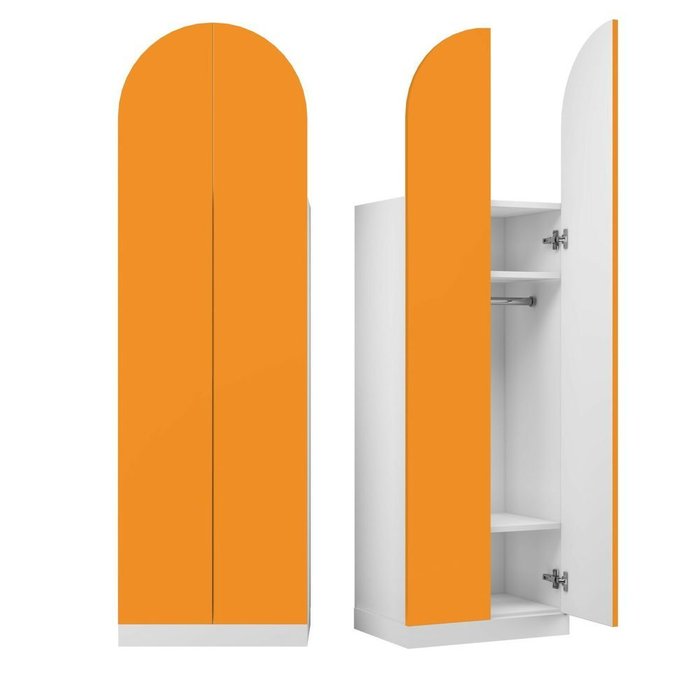 Шкаф Арк 2 L оранжево-белого цвета 