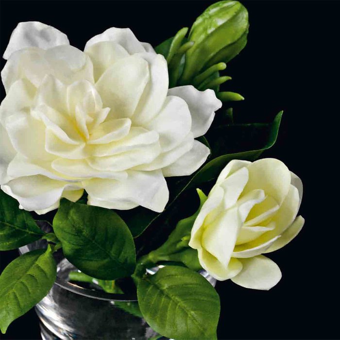 Искусственные цветы "Гардения" из пластика 15 см