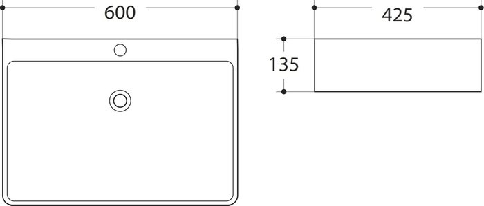 Раковина Artamp;Max белая накладная - лучшие Раковины для ванной комнаты в INMYROOM