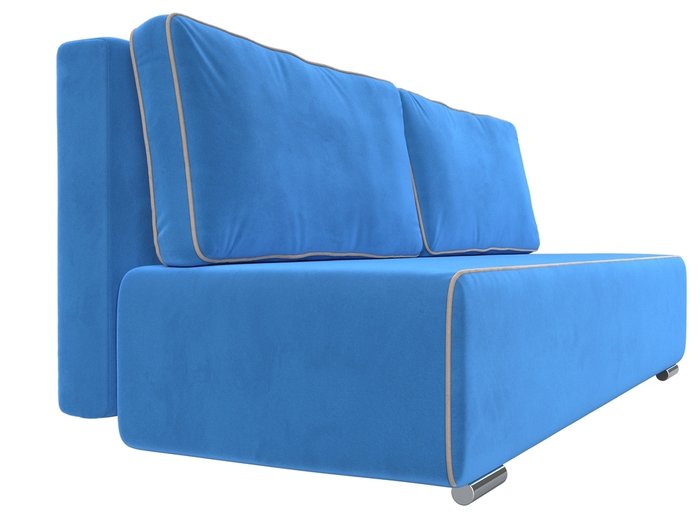 Прямой диван-кровать Уно голубого цвета - лучшие Прямые диваны в INMYROOM
