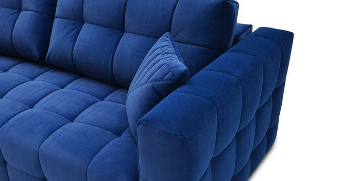 Диван-кровать Энзо синего цвета - купить Прямые диваны по цене 51450.0