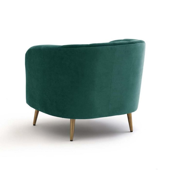 Кресло велюровое Leone зеленого цвета - лучшие Интерьерные кресла в INMYROOM