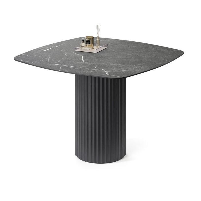 Обеденный стол квадратный Капелла черного цвета - купить Обеденные столы по цене 54178.0