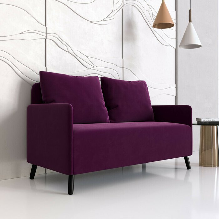 Диван Будапешт 150 фиолетового цвета - лучшие Прямые диваны в INMYROOM