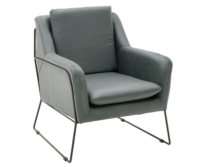 Интерьерное кресло серого цвета на металлических ножках - купить Интерьерные кресла по цене 25620.0