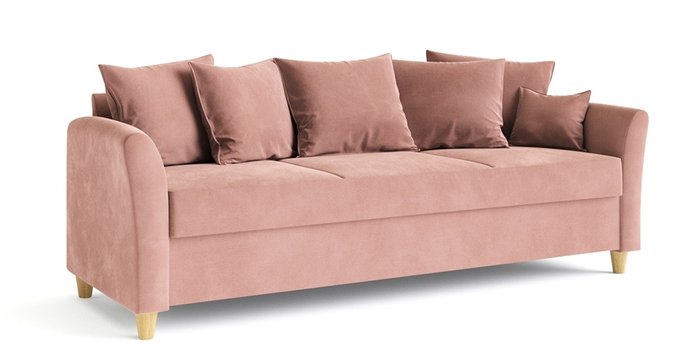 Диван-кровать Катарина розового цвета - купить Прямые диваны по цене 59488.0