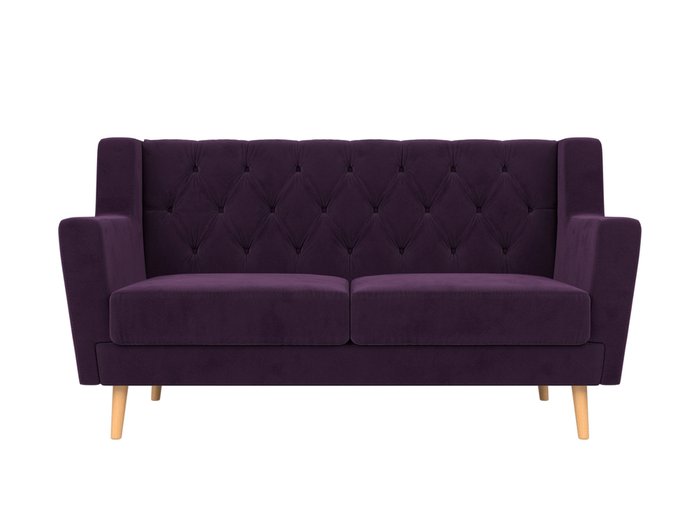 Диван Брайтон Люкс фиолетового цвета  - купить Прямые диваны по цене 31999.0