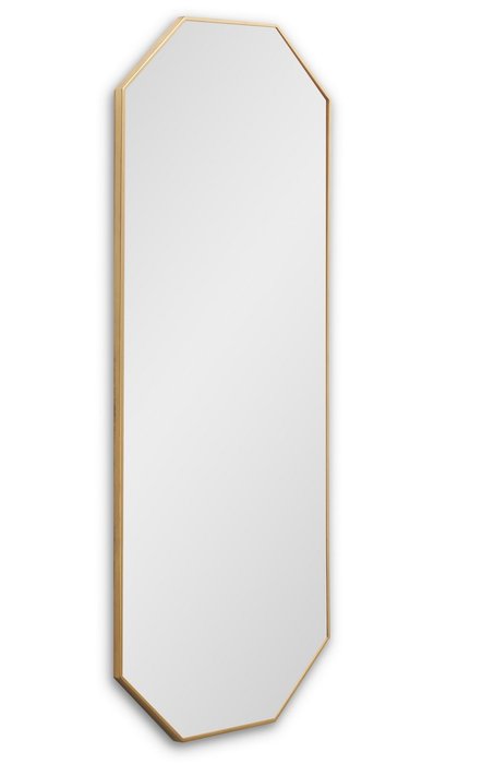 Настенное зеркало Stilig L в раме золотого цвета - купить Настенные зеркала по цене 17900.0